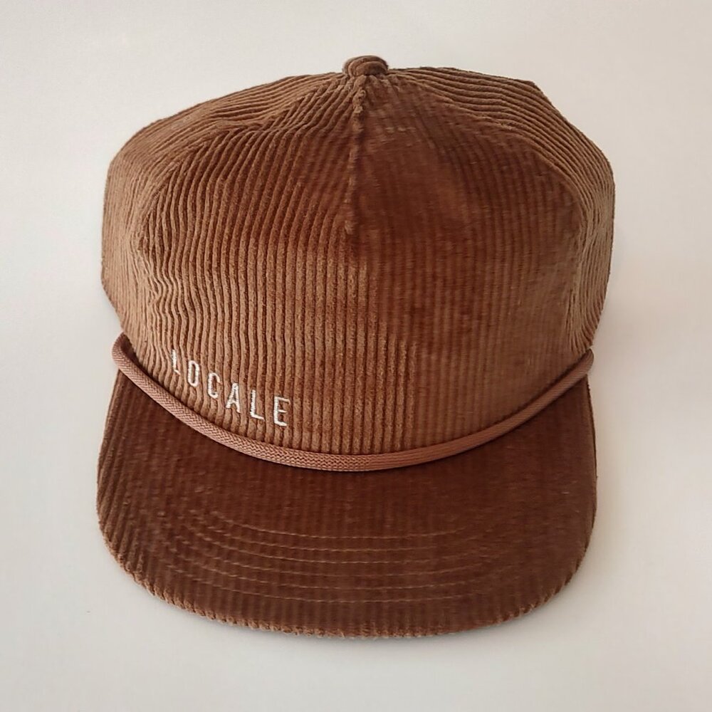 Locale New Fashion Outdoor Casual Snapback Baseball Cap Brown Corduroy